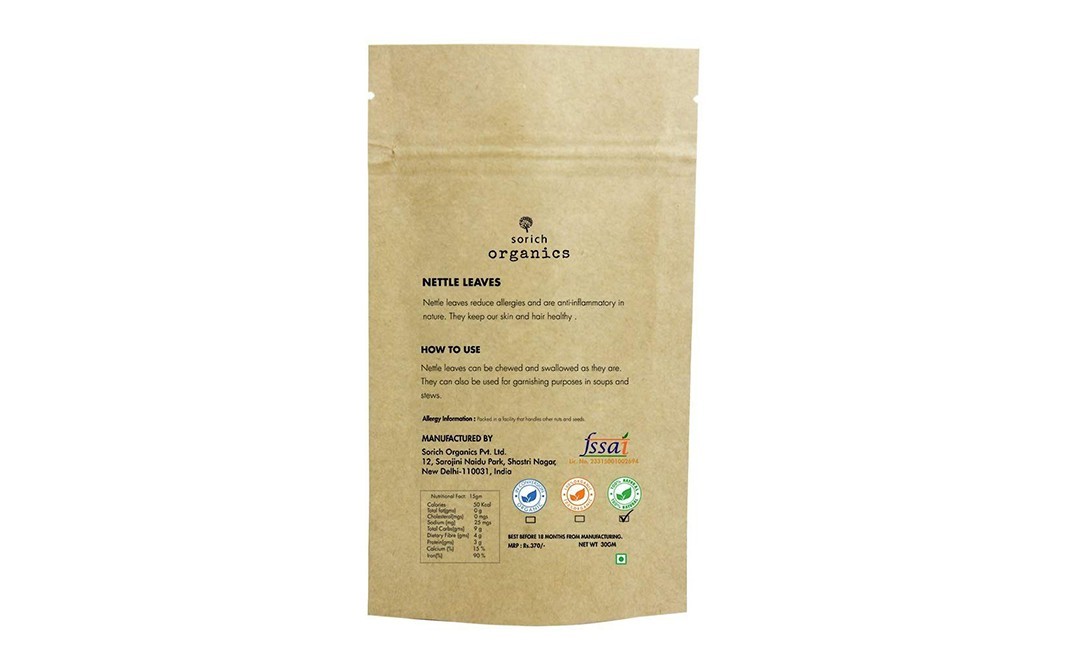 Sorich Organics Nettle Leaves    Pack  30 grams